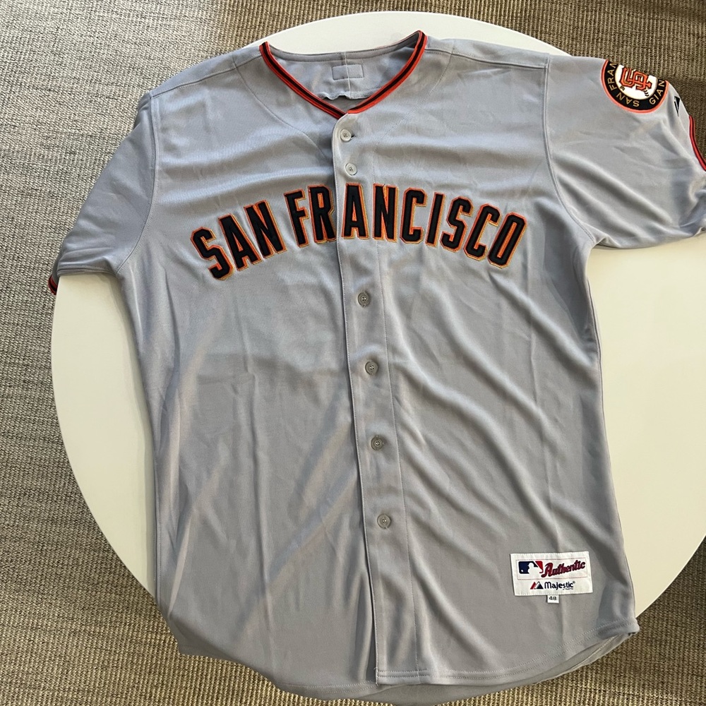 Majestic Gray San Francisco Jersey - Picture 3 of 6